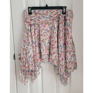 Diane VonF Floral-Print Silk Skirt S